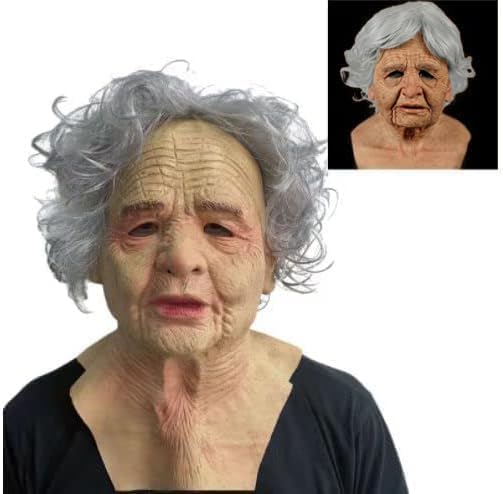 Halloween Realistic Old Man Mask