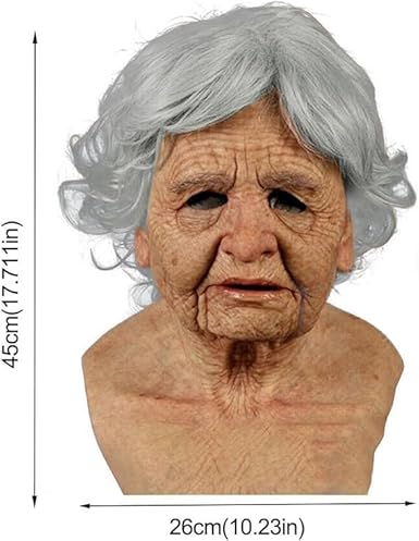 Halloween Realistic Old Man Mask