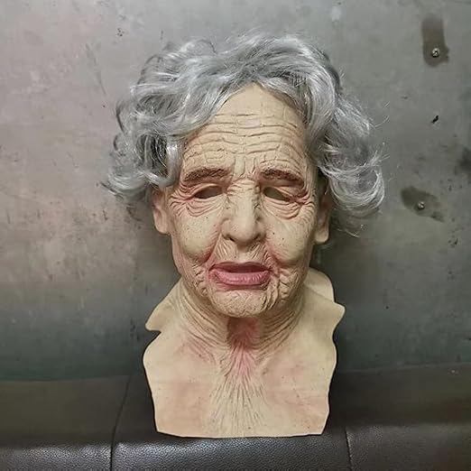 Halloween Realistic Old Man Mask