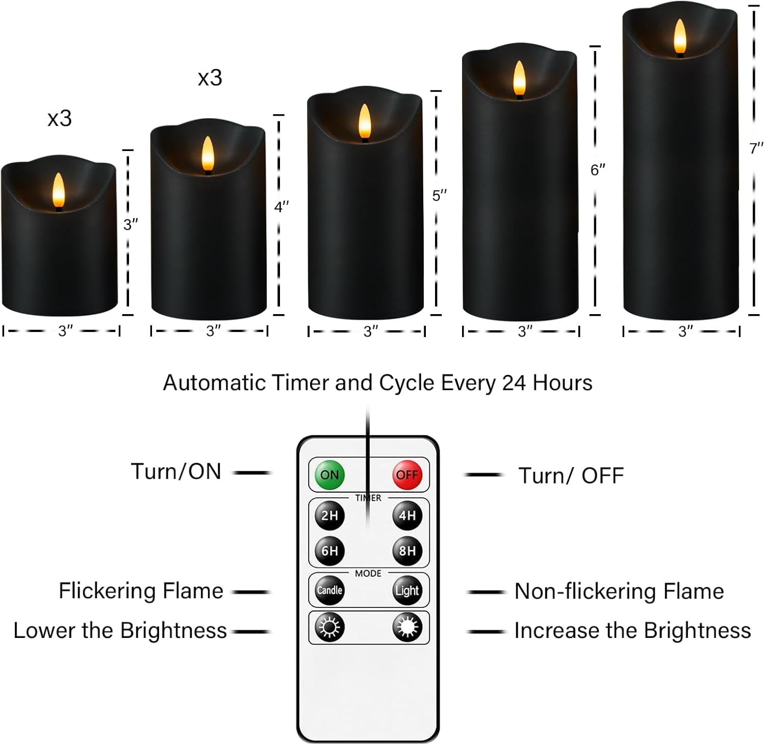 Halloween Flameless Candles with Remote