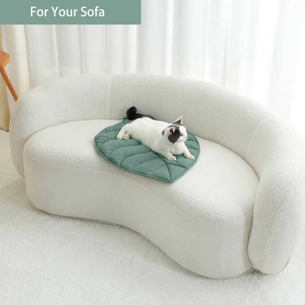 Leaf Shaped Cotton Cat Bed Pad, 30 X 20 In