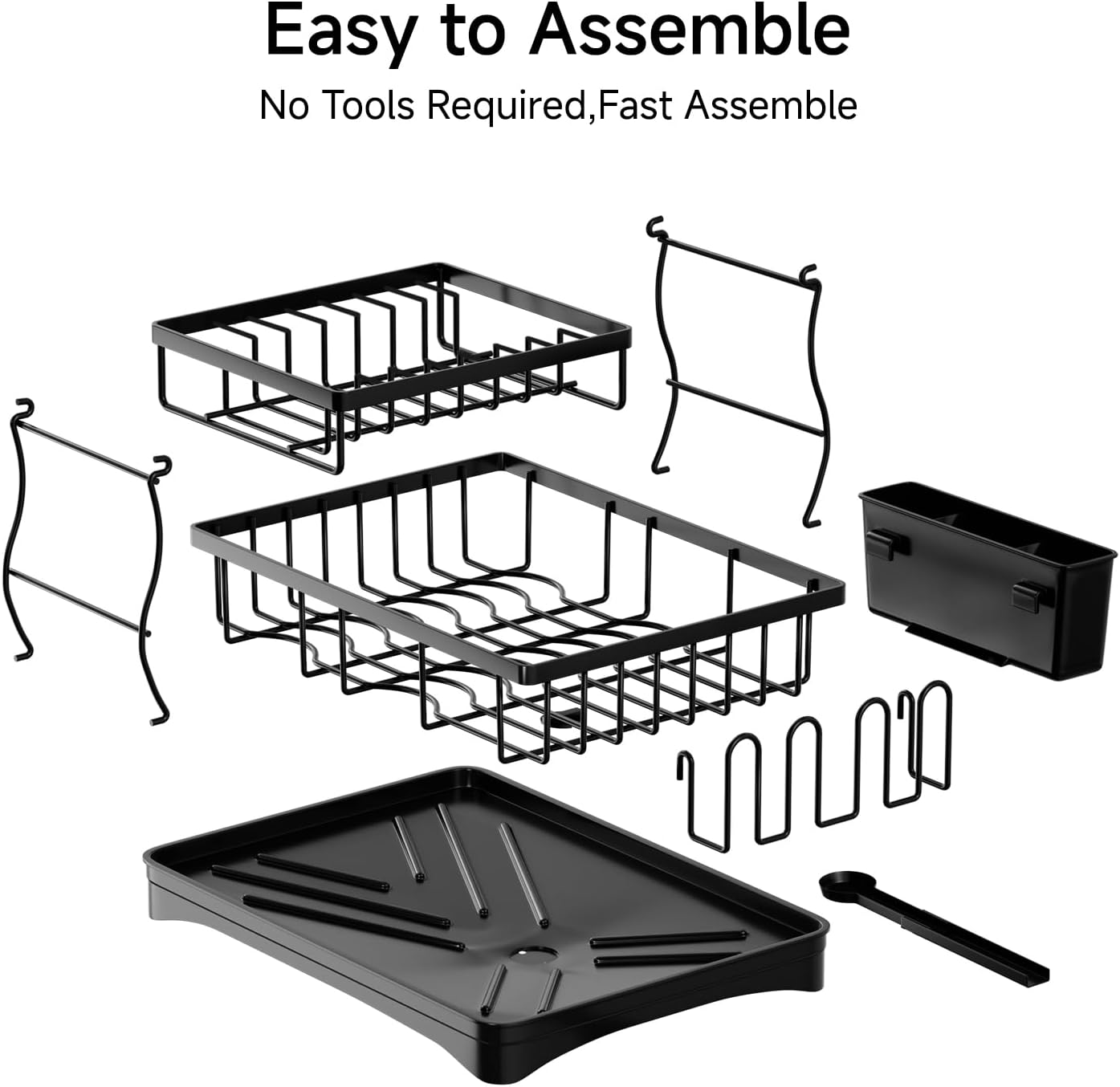 7 code Large Dish Drying Rack for Kitchen Counter