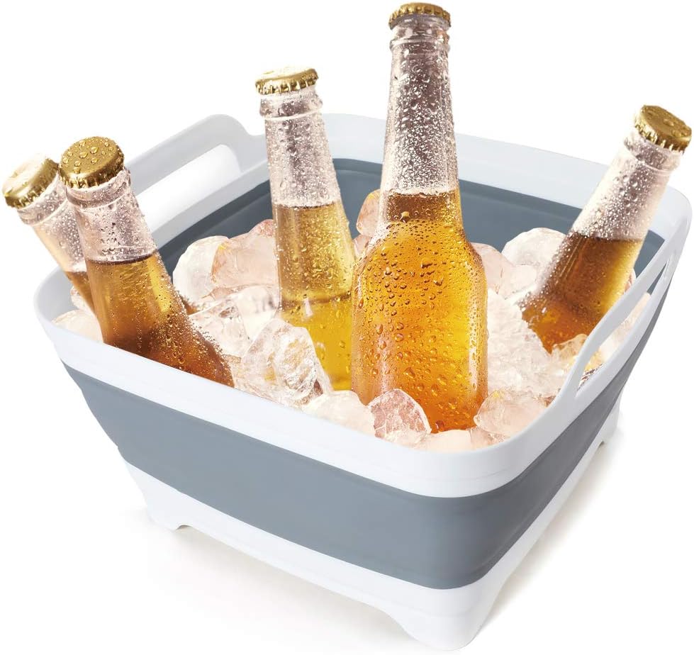 Collapsible Dish Basin with Drain Plug, 2.4 Gal(9L)