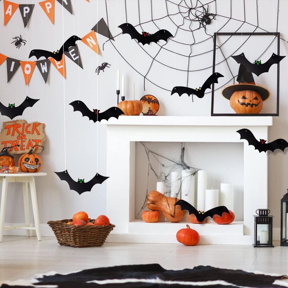 Halloween Hanging Bats 18Pcs