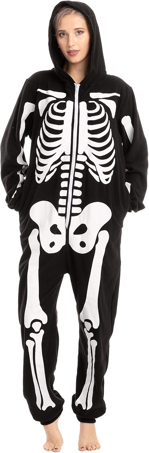 Halloween Skeleton Jumpsuit Pajama, Unisex