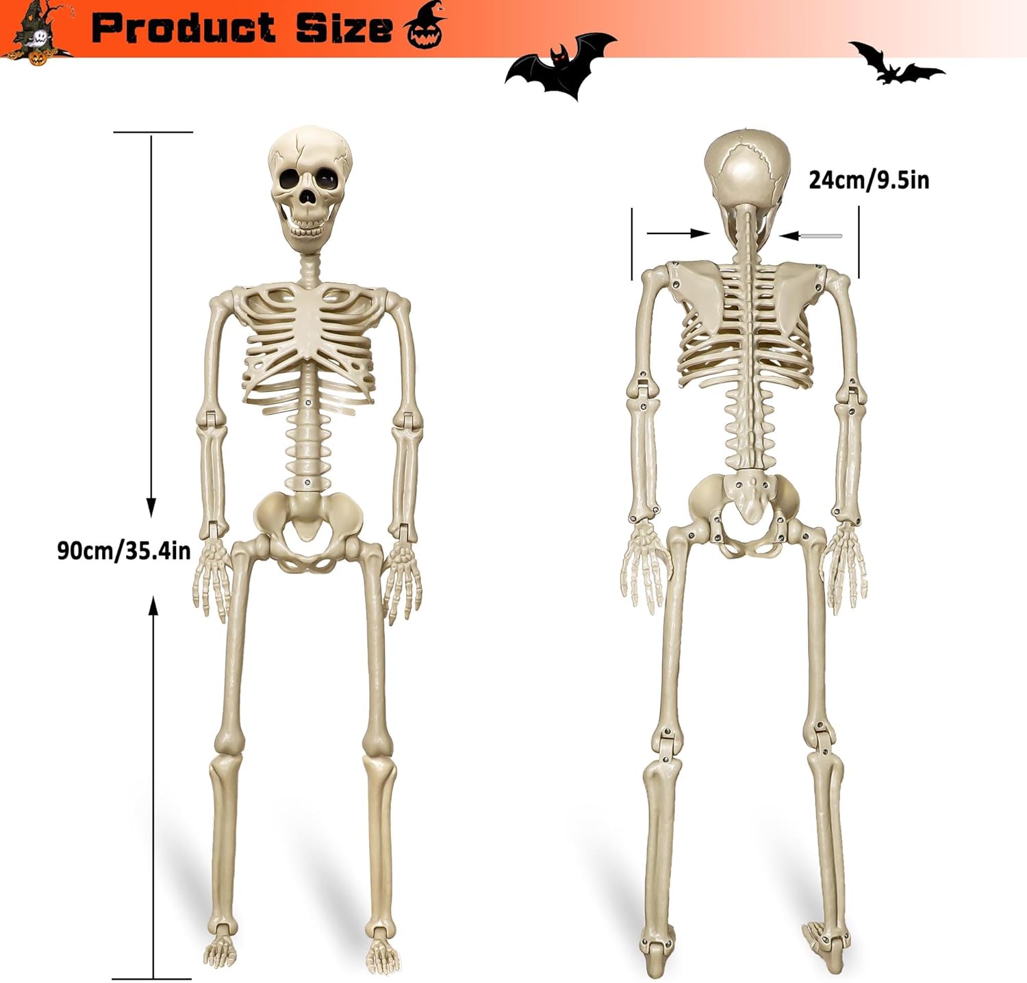 Halloween Skeleton, 2 Pack 36"