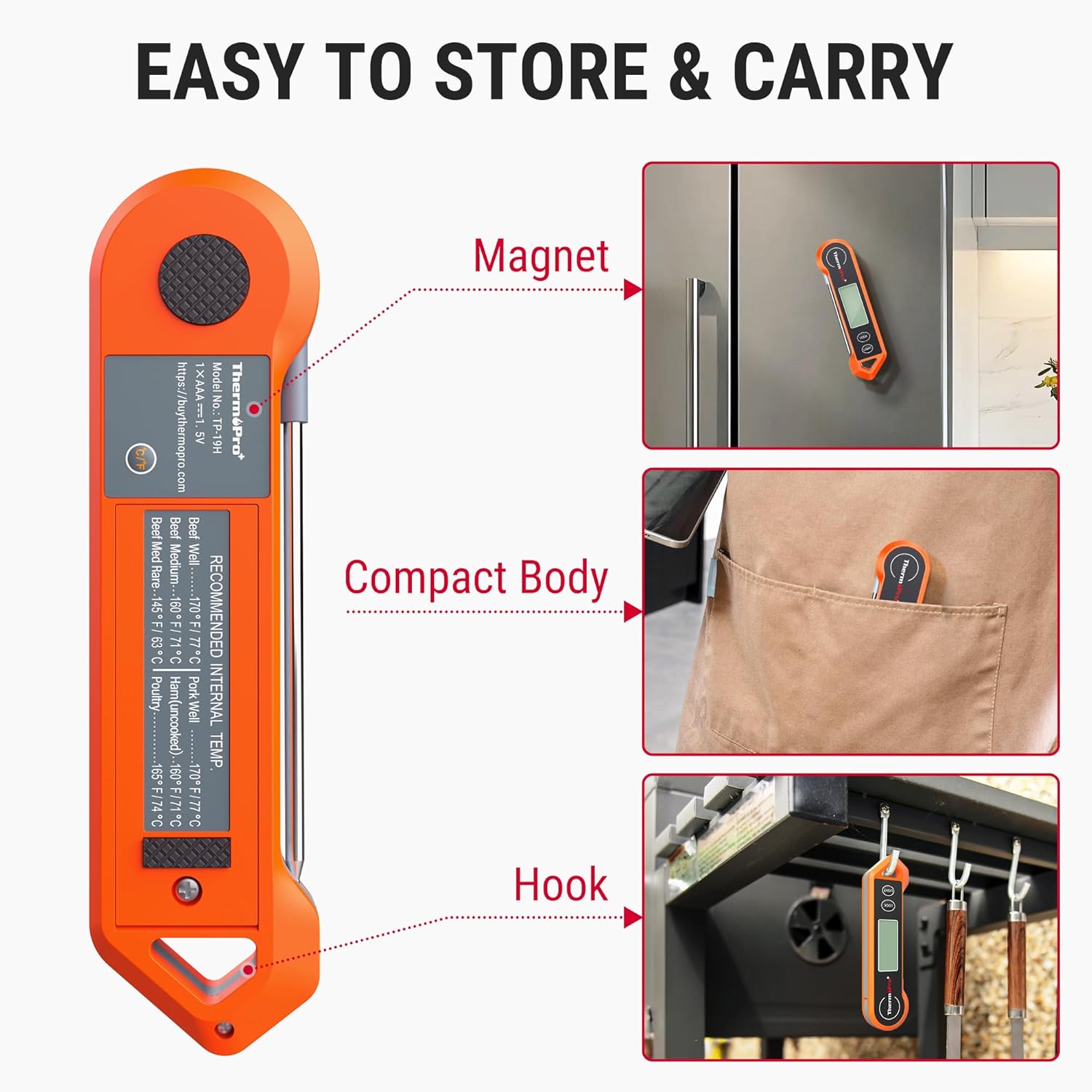 Digital Meat Thermometer for Cooking