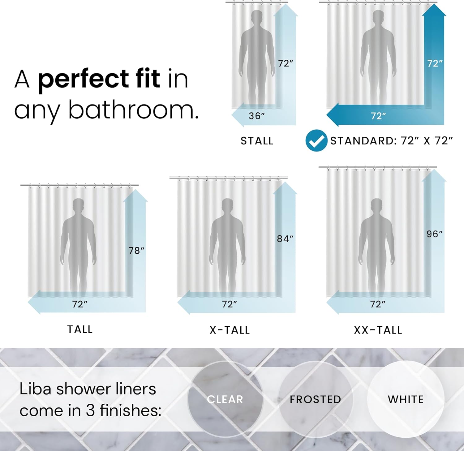 Bathroom Shower Curtain,  72"W x 72"L