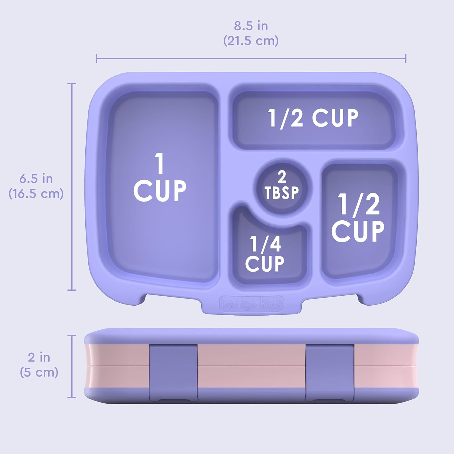 5-Compartment Bento-Style Kids Lunch Box
