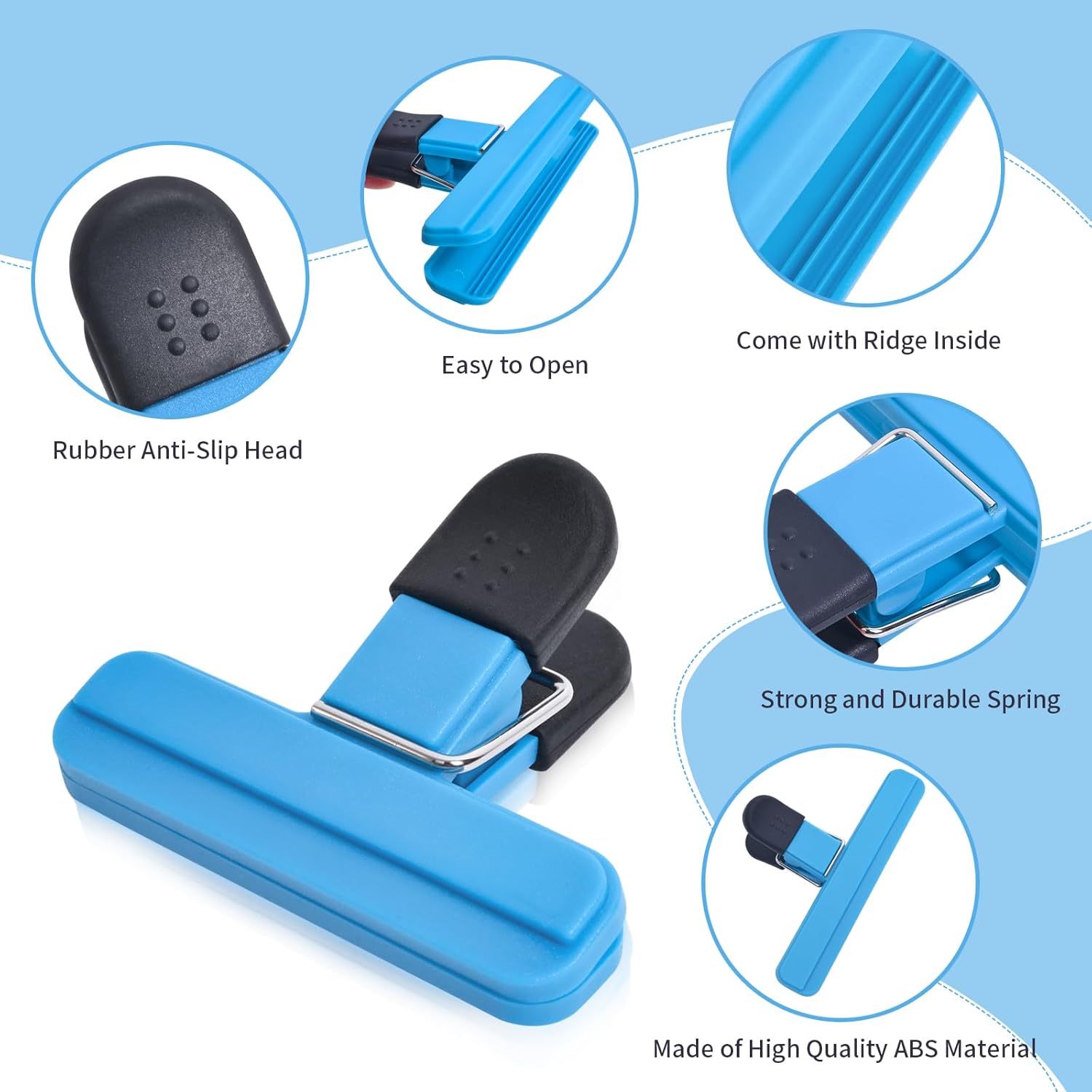 9Pack Large Chip Bag Clips