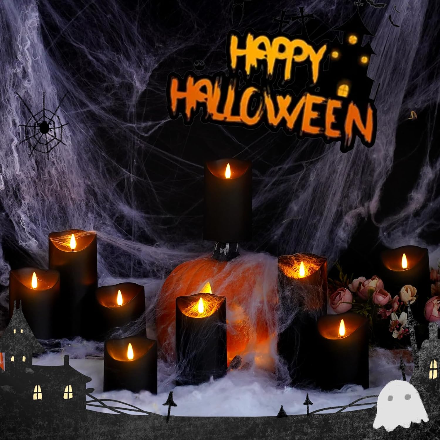 Halloween Flameless Candles with Remote