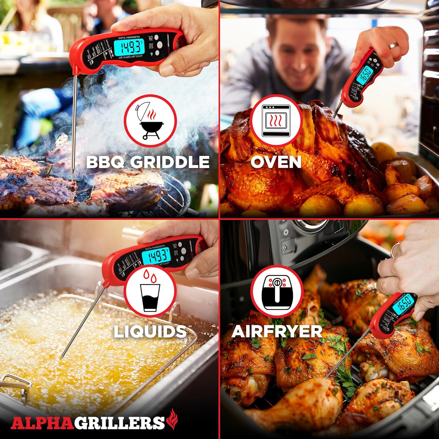 Alpha Grillers Meat Thermometer Digital