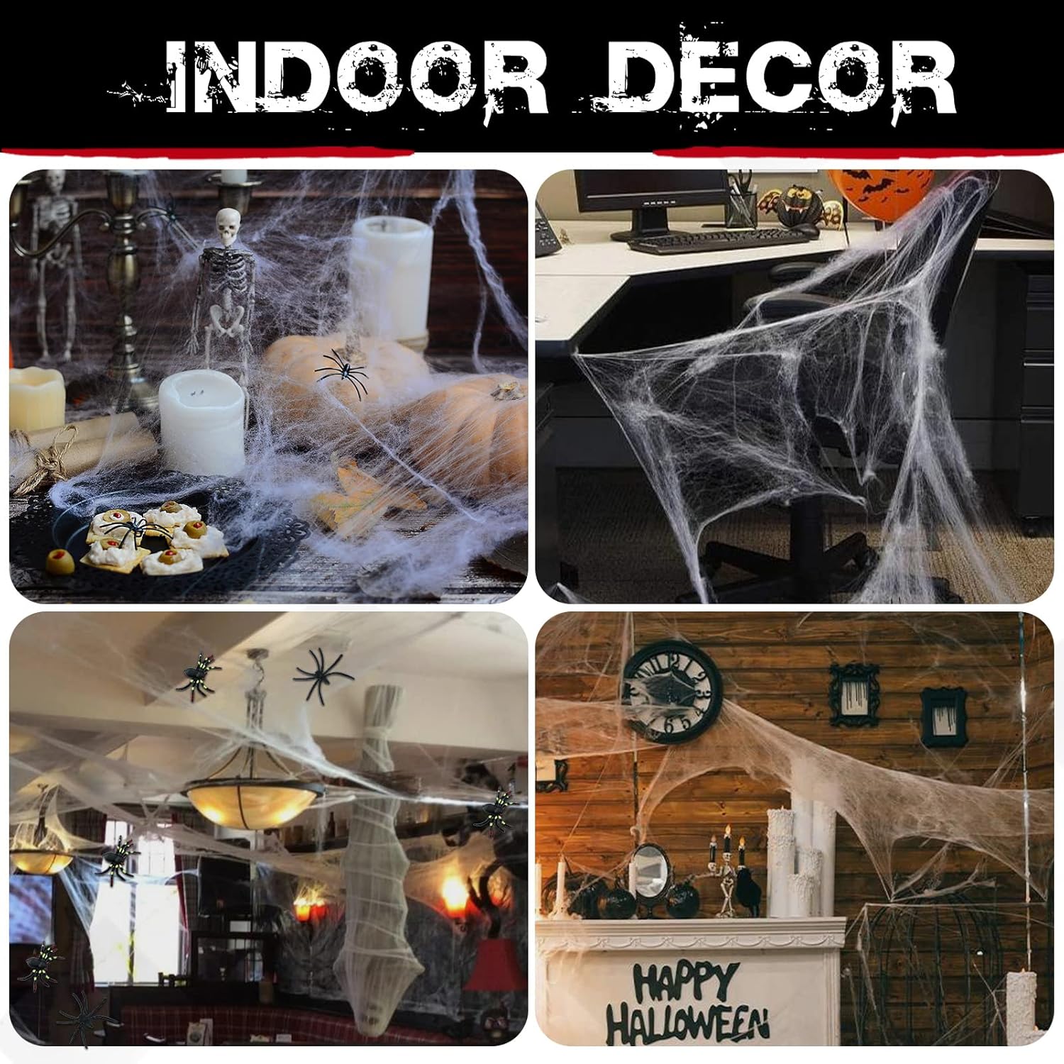 1400 sqft Halloween Spider Webs