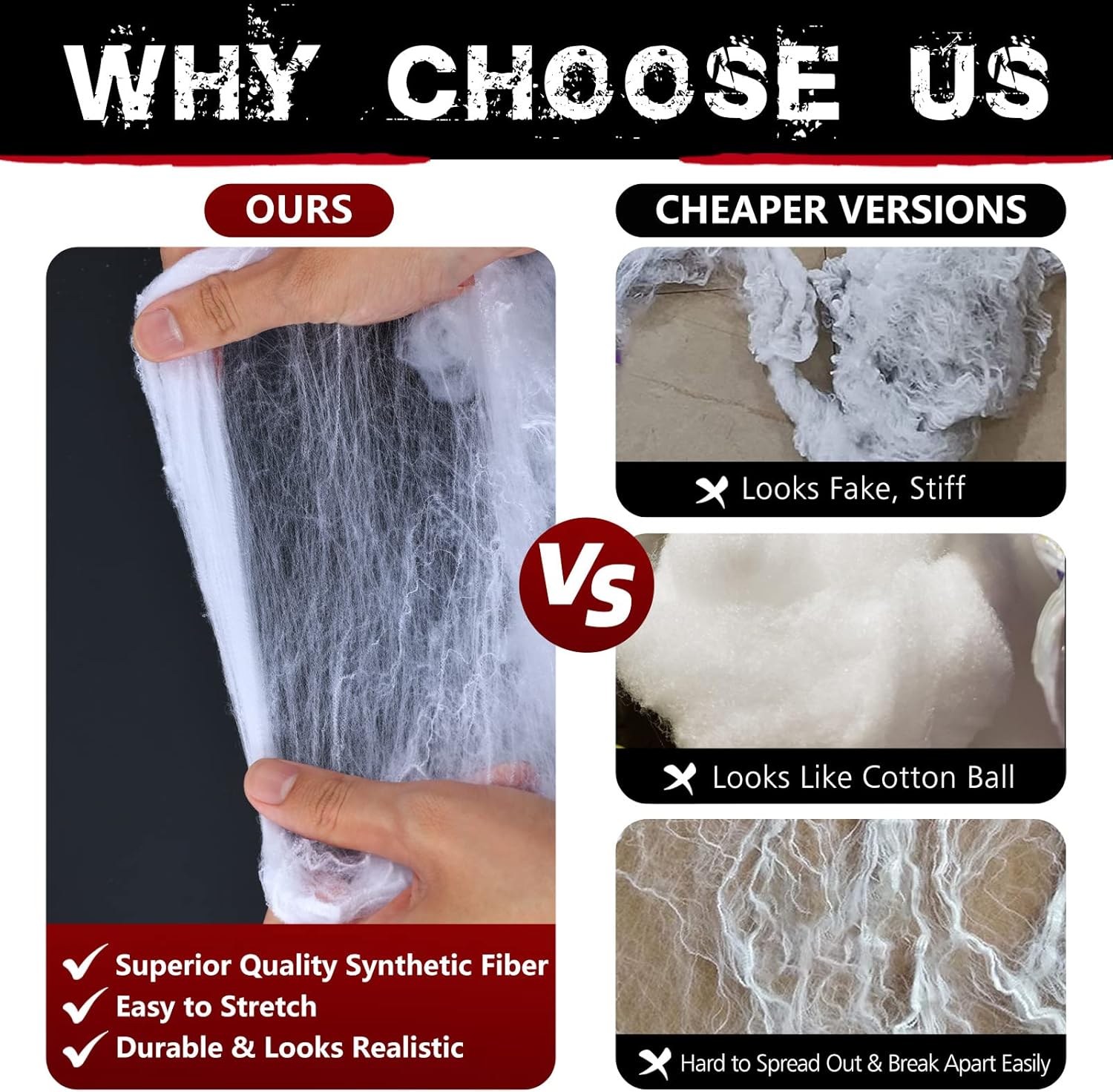 1400 sqft Halloween Spider Webs