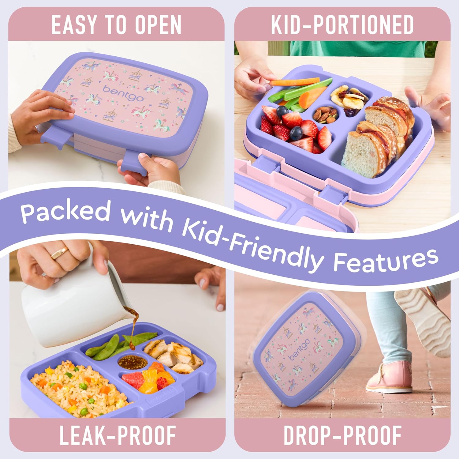 5-Compartment Bento-Style Kids Lunch Box
