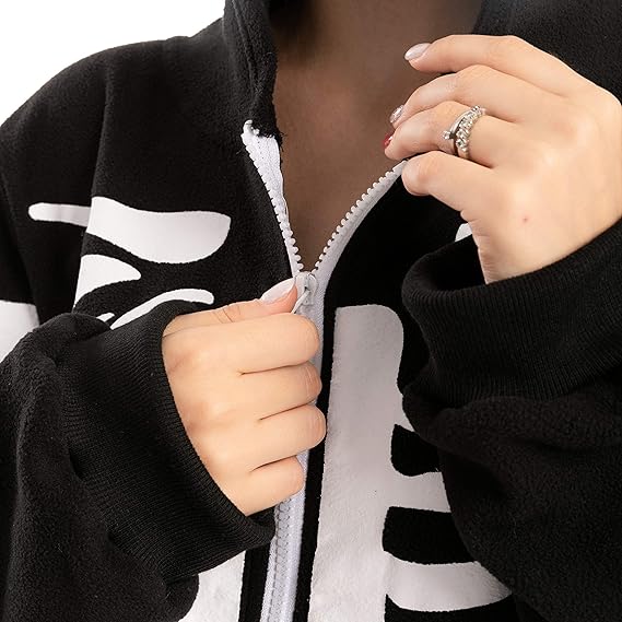 Halloween Skeleton Jumpsuit Pajama, Unisex