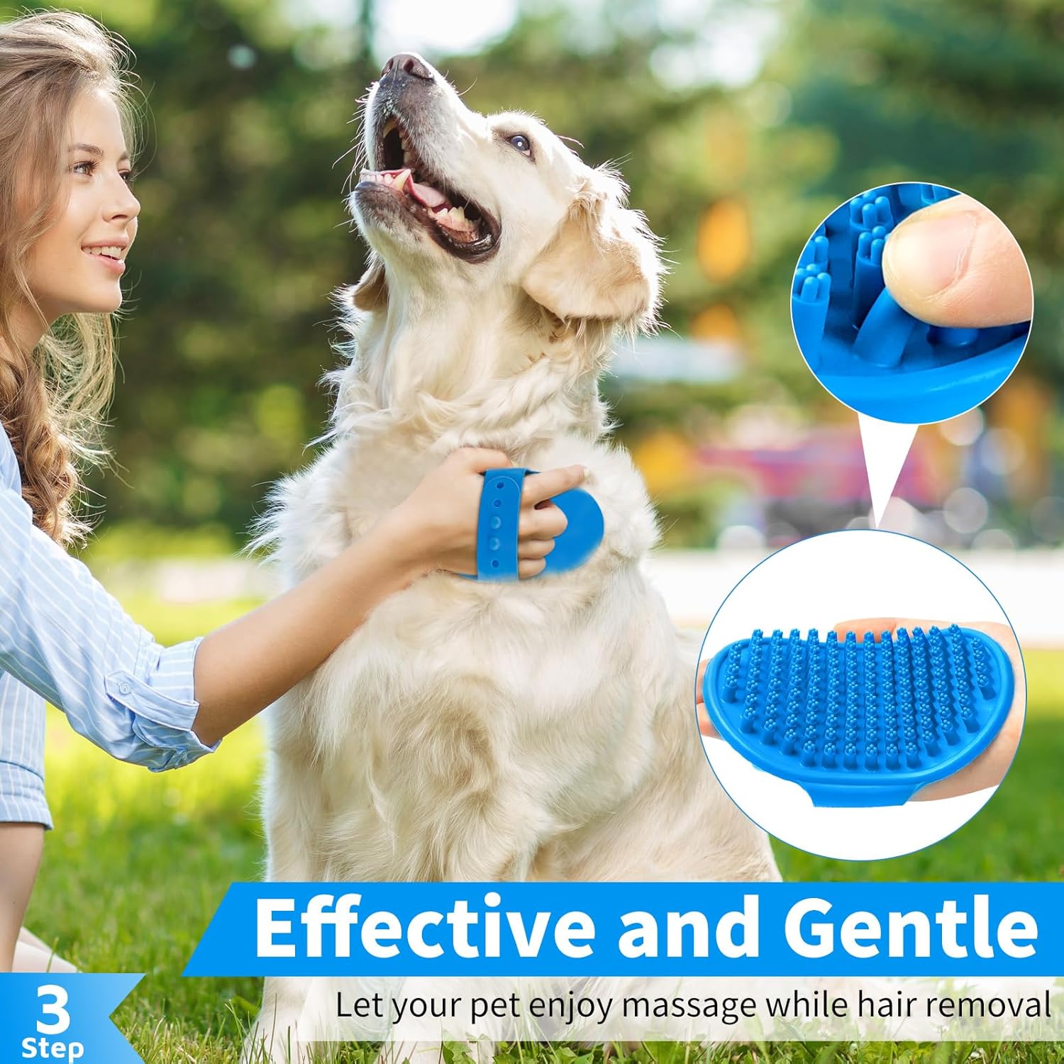 Dog Bath Brush & Dog Toothbrush, 6 PCs