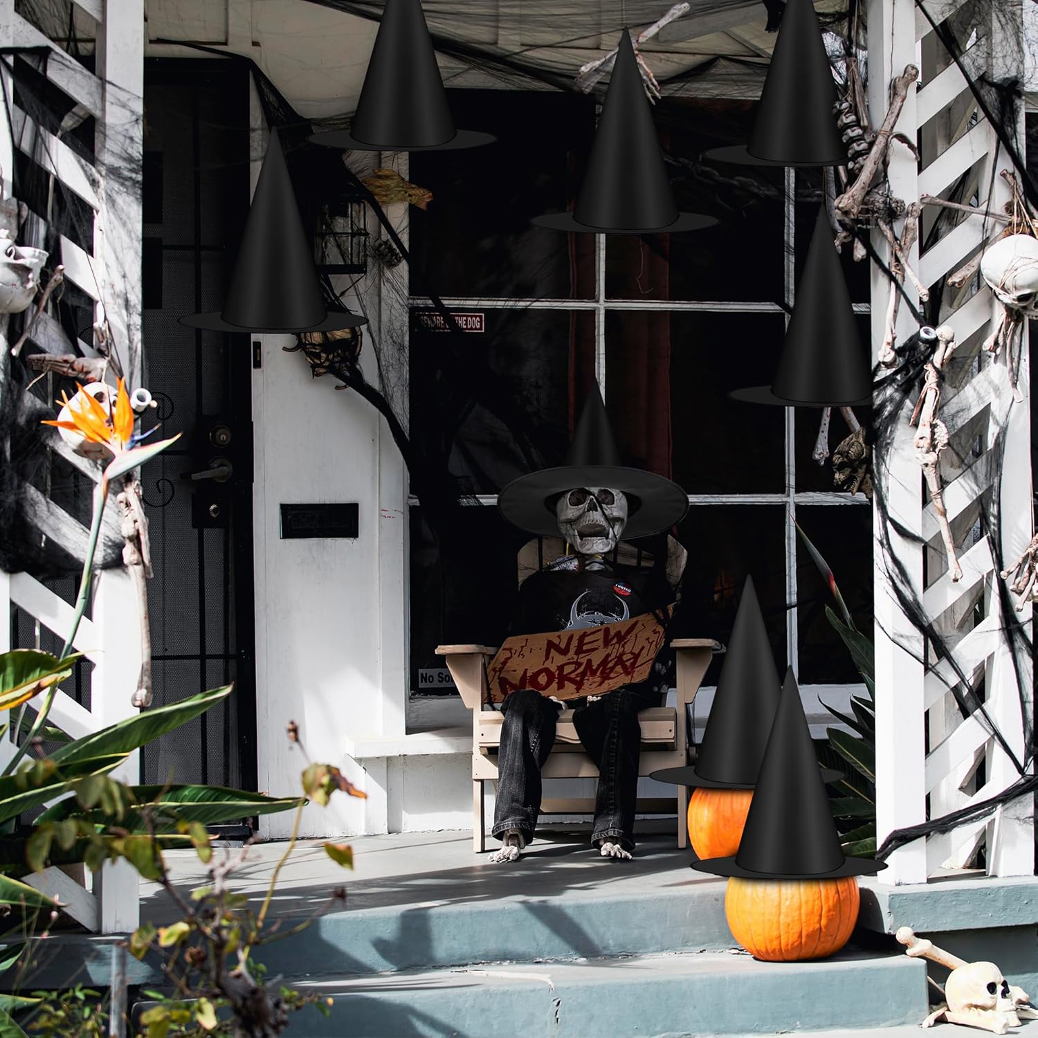 Halloween Hanging Witch Hats, 12 Pcs