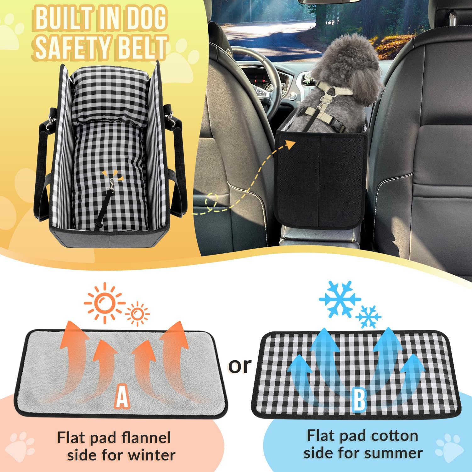 Center Console Dog Car Seat