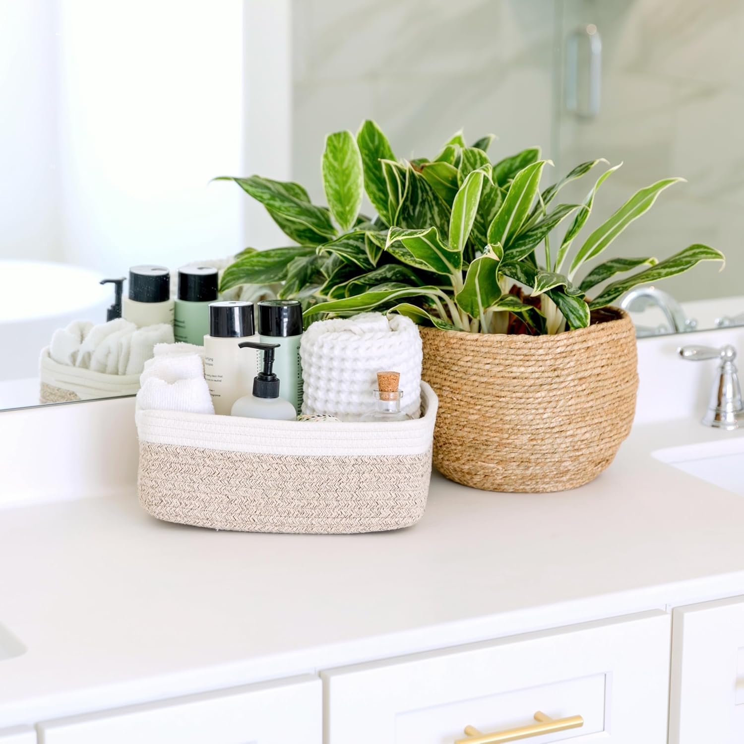 Storage Baskets for Shelves, 3 Pack