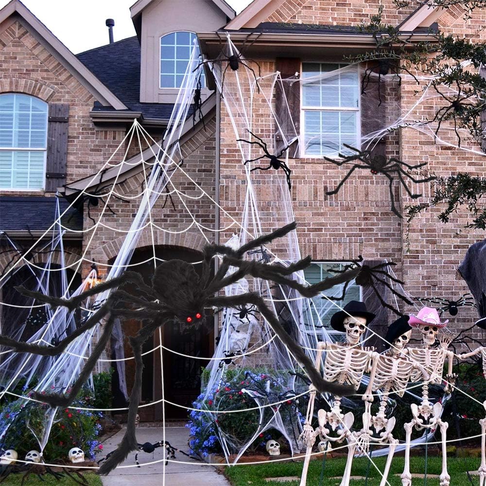 200" Halloween Spider Web + 59" Giant Spider