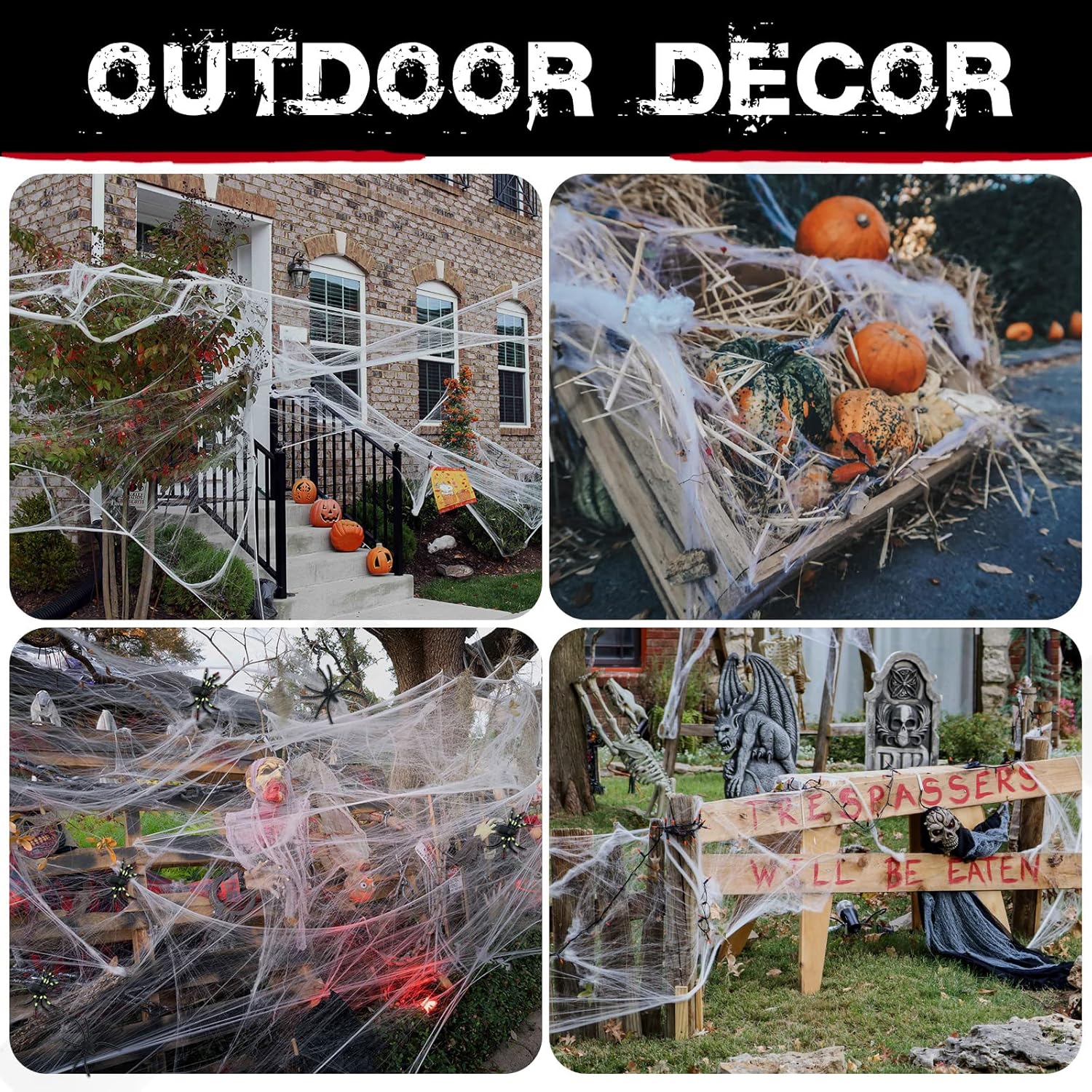 1400 sqft Halloween Spider Webs
