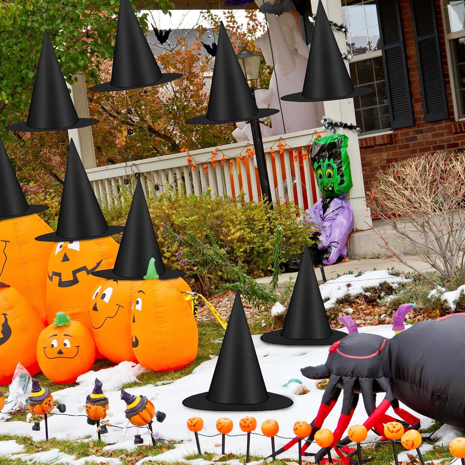 Halloween Hanging Witch Hats, 12 Pcs