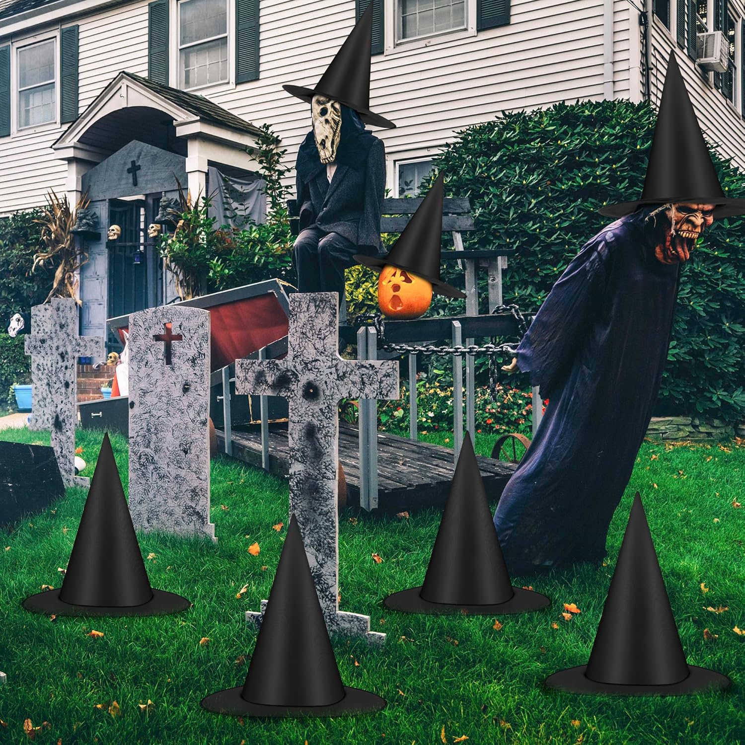 Halloween Hanging Witch Hats, 12 Pcs