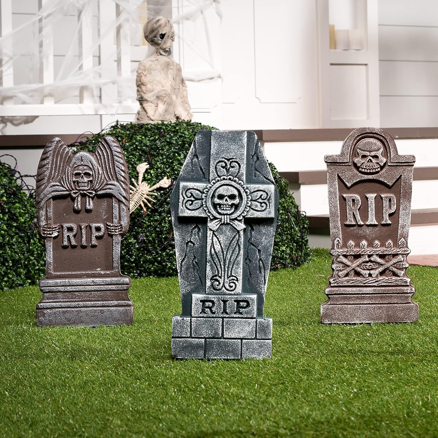 Halloween Foam RIP Graveyard Tombstones (5 Pack)
