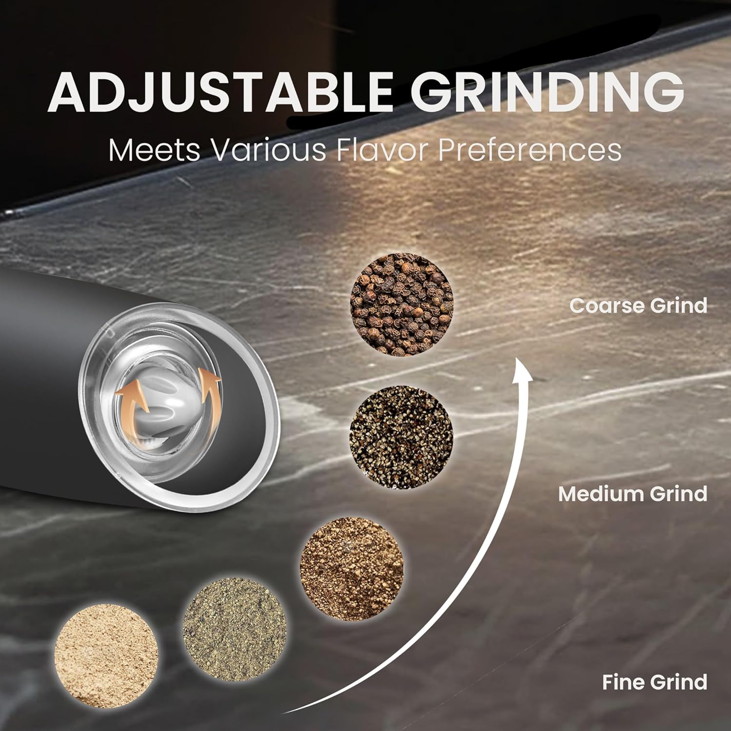 Electric Salt and Pepper Grinder Set