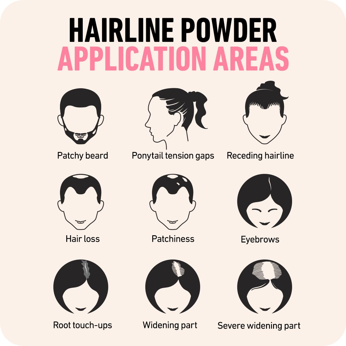 Hairline Powder, Root Touch Up Hair Color - Dark Brown