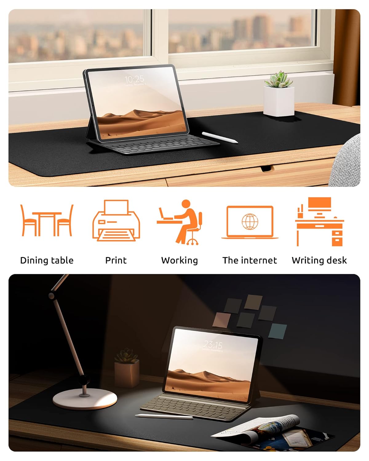 Leather Office Desk Pad Protector