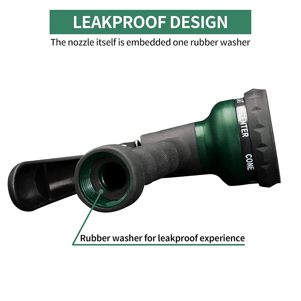 Garden Hose Spray Nozzle with 7 Adjustable Watering Patterns