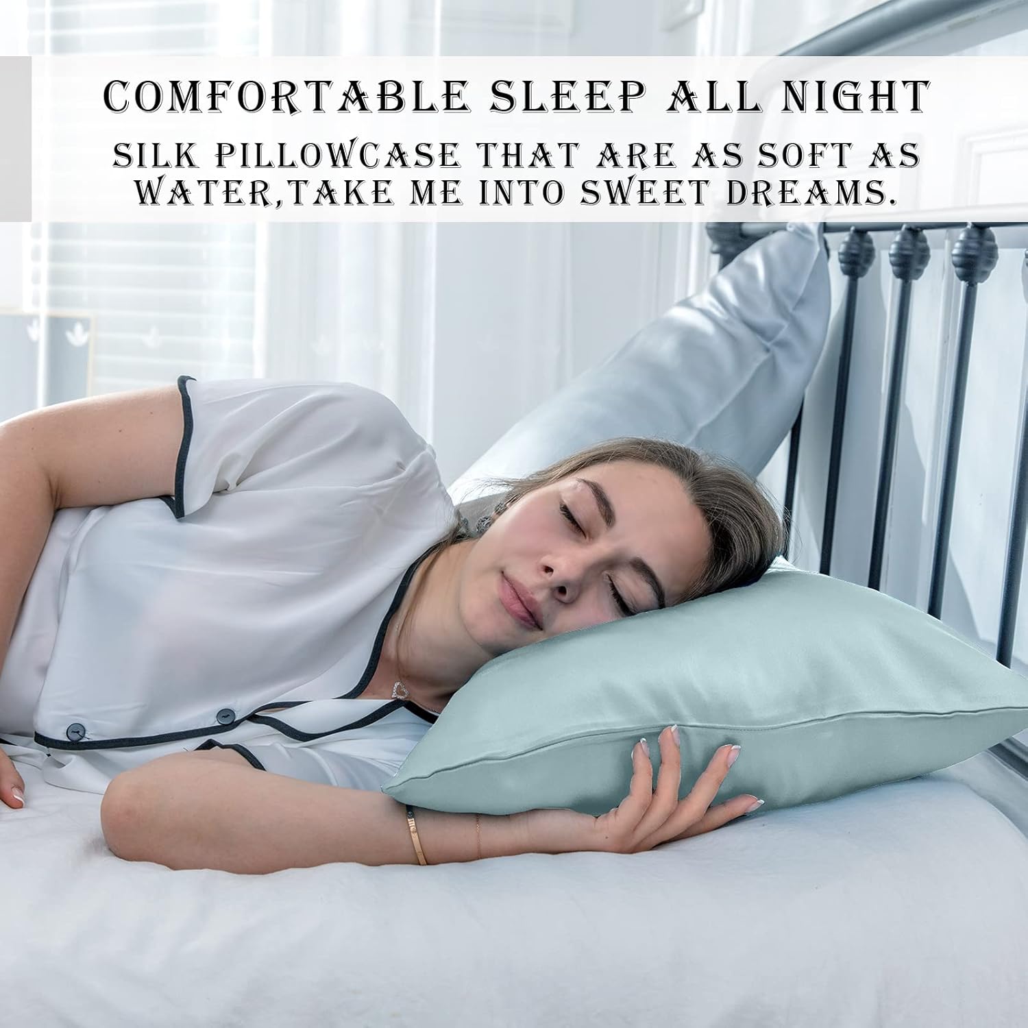 Silk Pillowcase for Hair and Skin Standard Size 20"X 26"