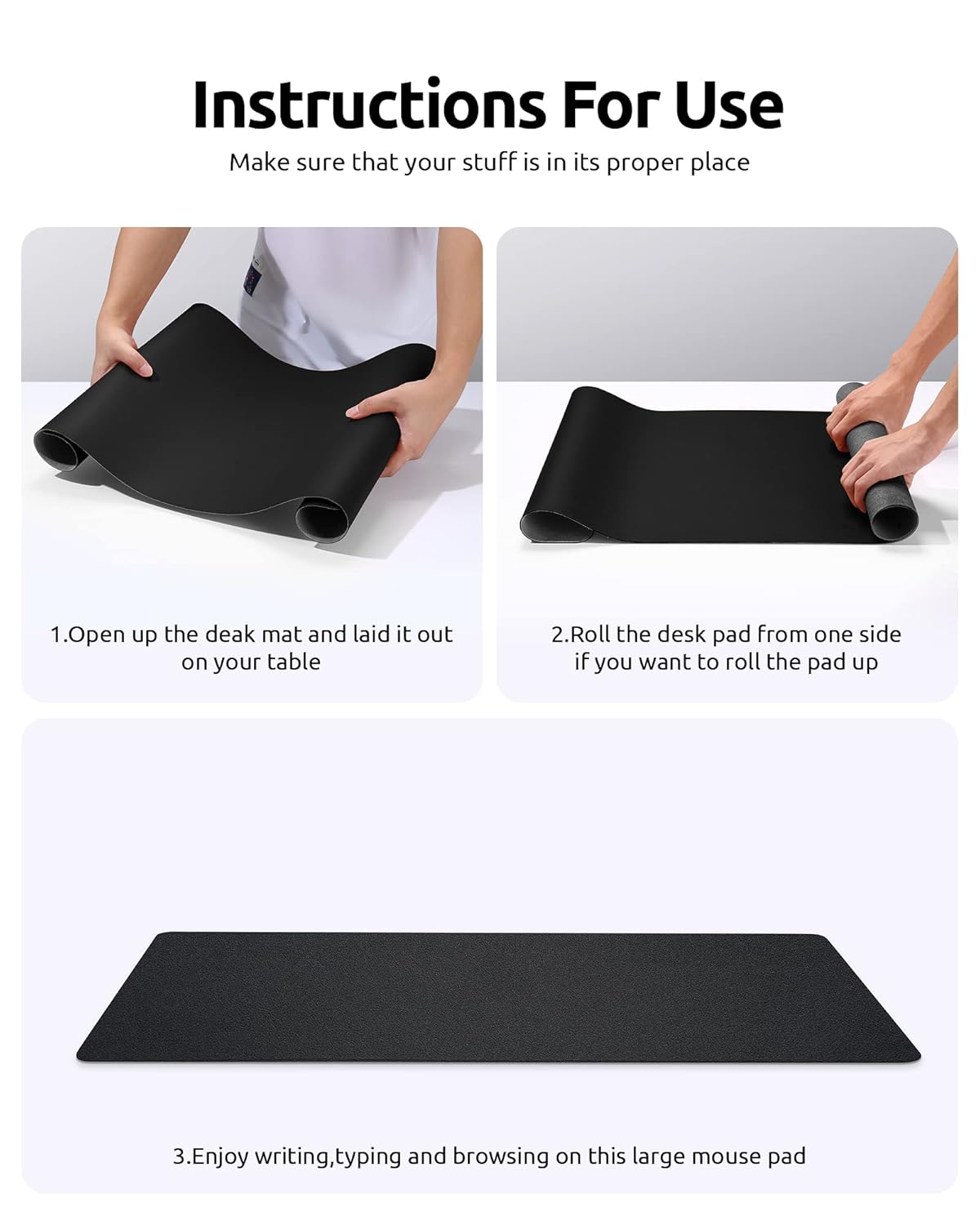 Leather Office Desk Pad Protector