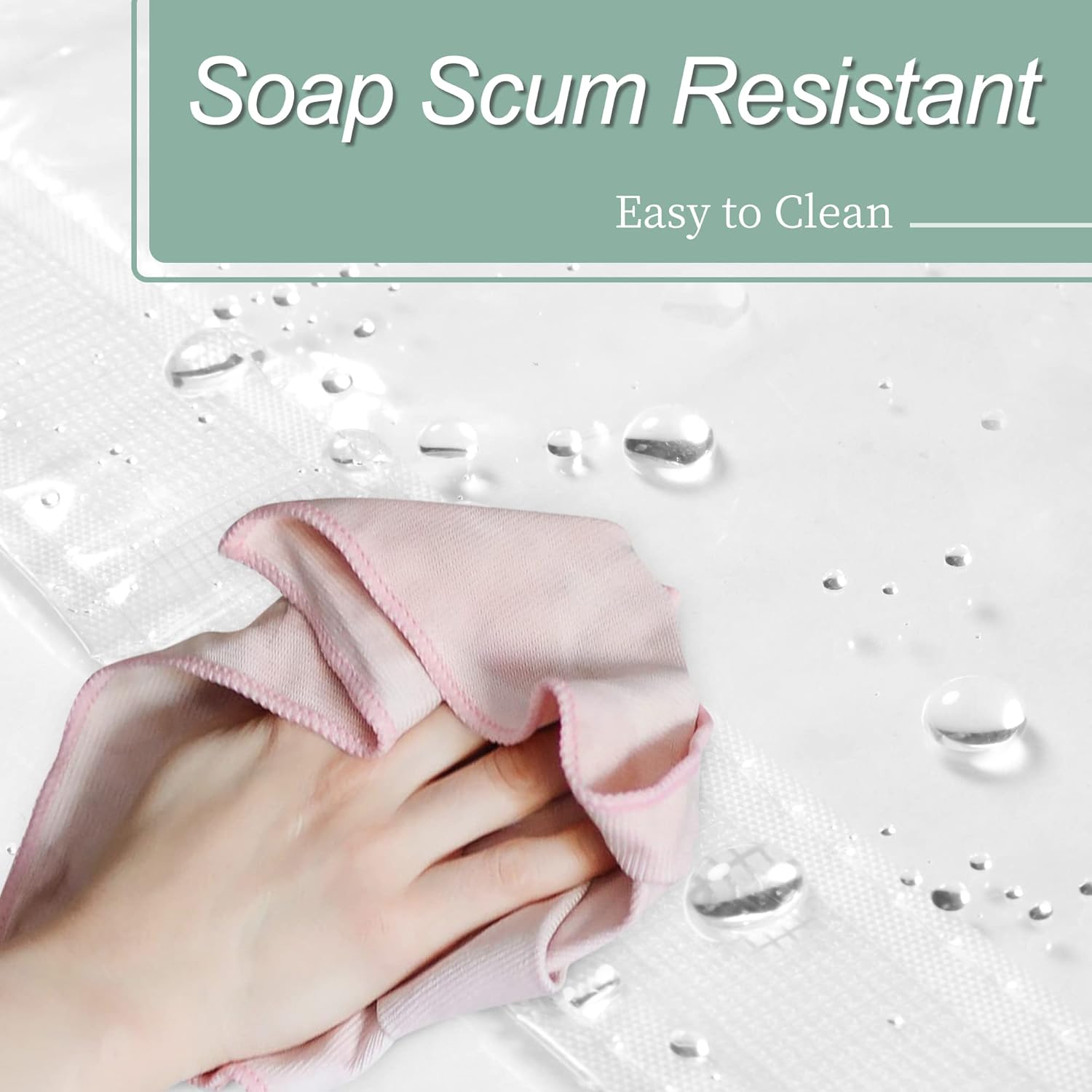 Awesome Clear Shower Curtain Liner with 3 Magnets