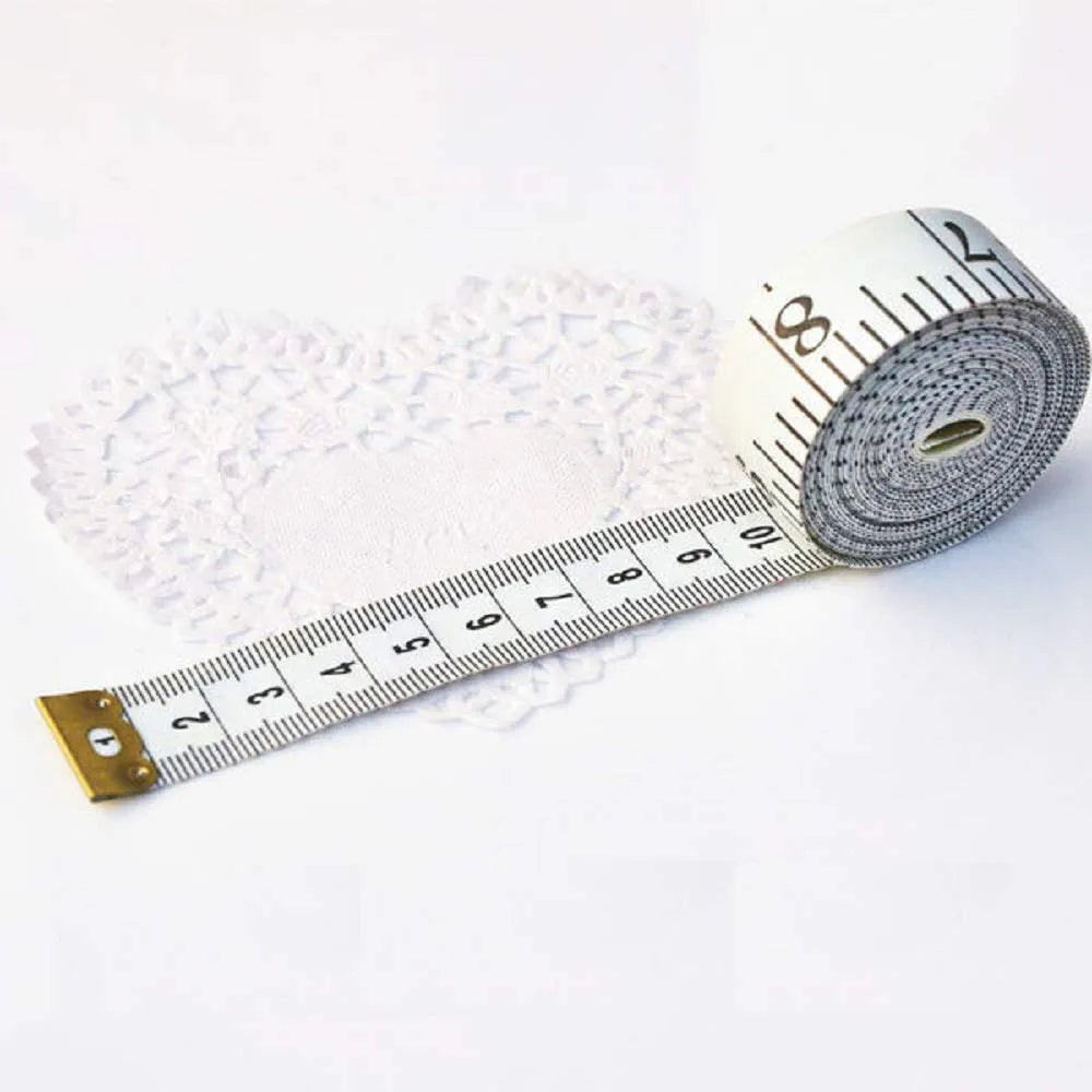 GDMINLO Soft Tape Measure Double Scale Body Sewing Flexible Tailor Craft Vinyl Ruler for Weight Loss Medical Body Measurement, Has Centimetre Scale on Reverse Side 60-inch(White)