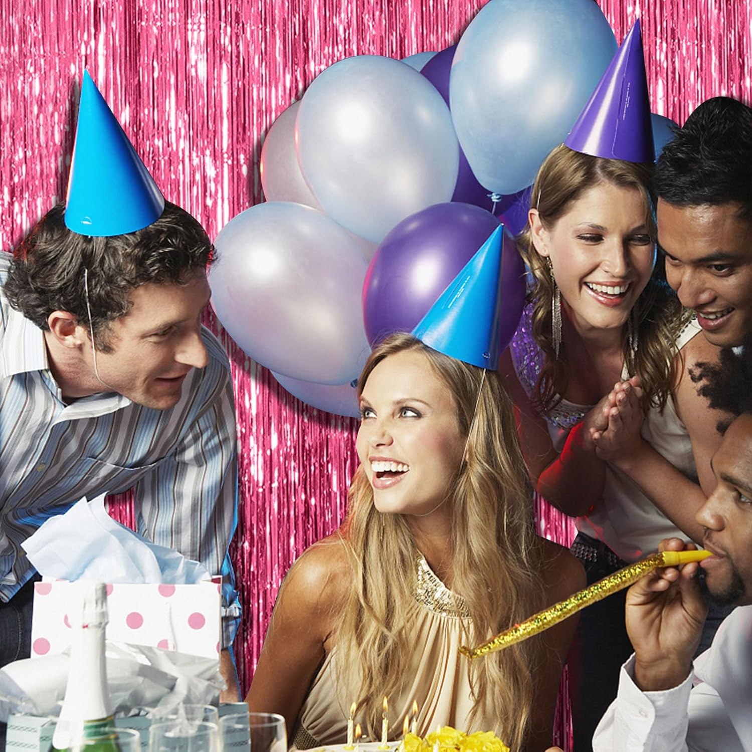 2 Pack Pink Backdrop Party Decorations