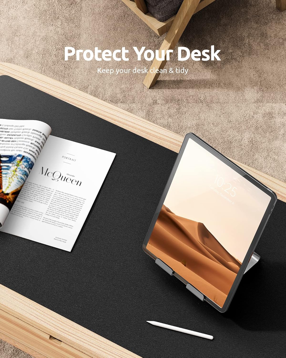 Leather Office Desk Pad Protector