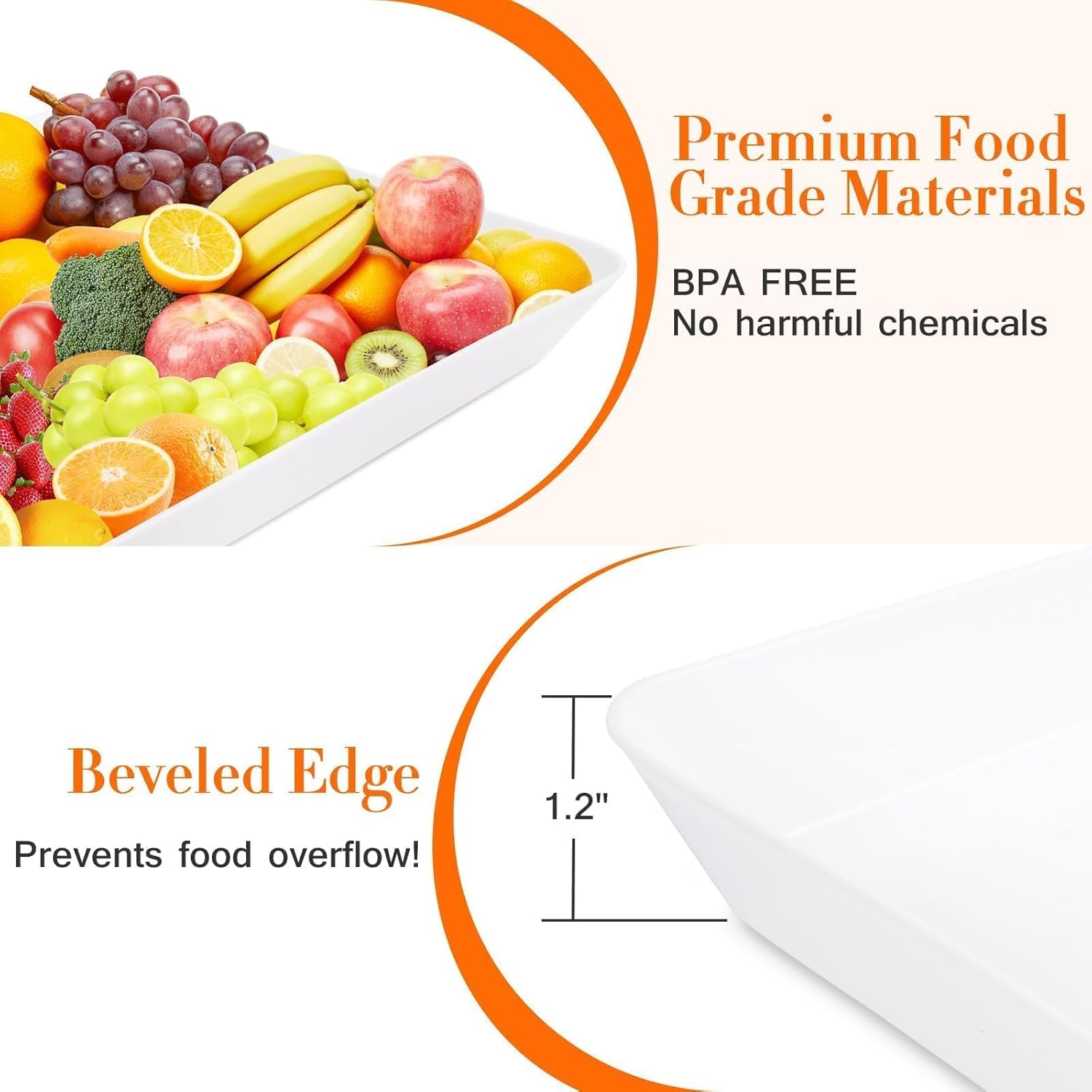 4 pcs Serving Tray for Entertaining