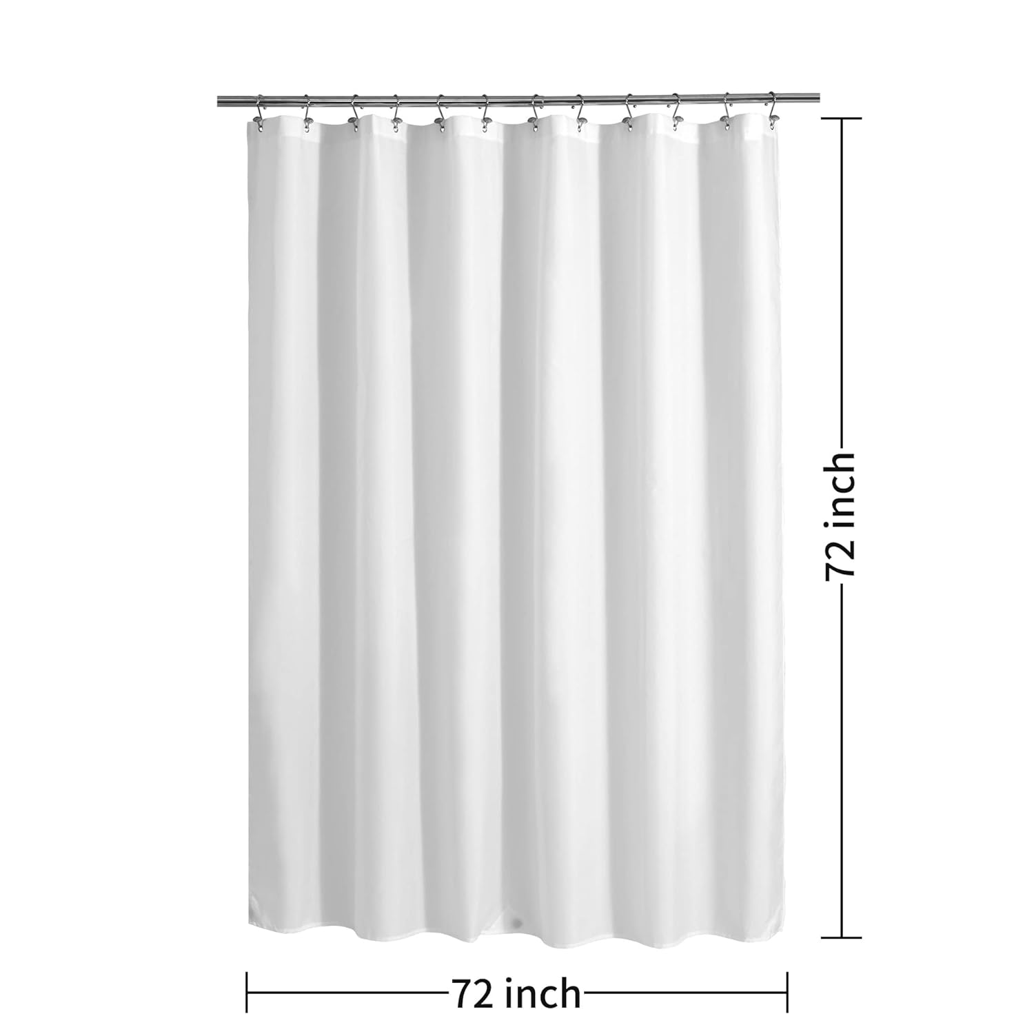 Waterproof Fabric Shower Curtain Liner with 3 Magnets