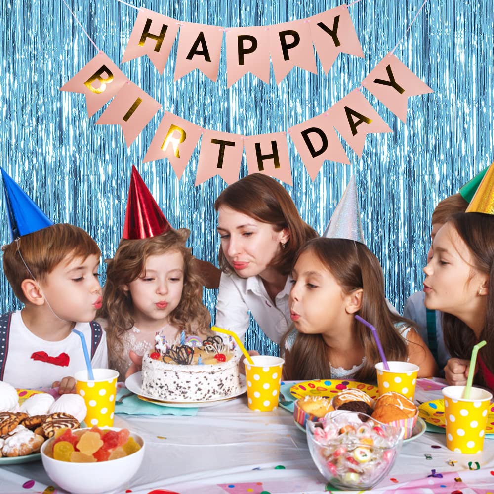 Blue Curtain Backdrop, 2 Pack