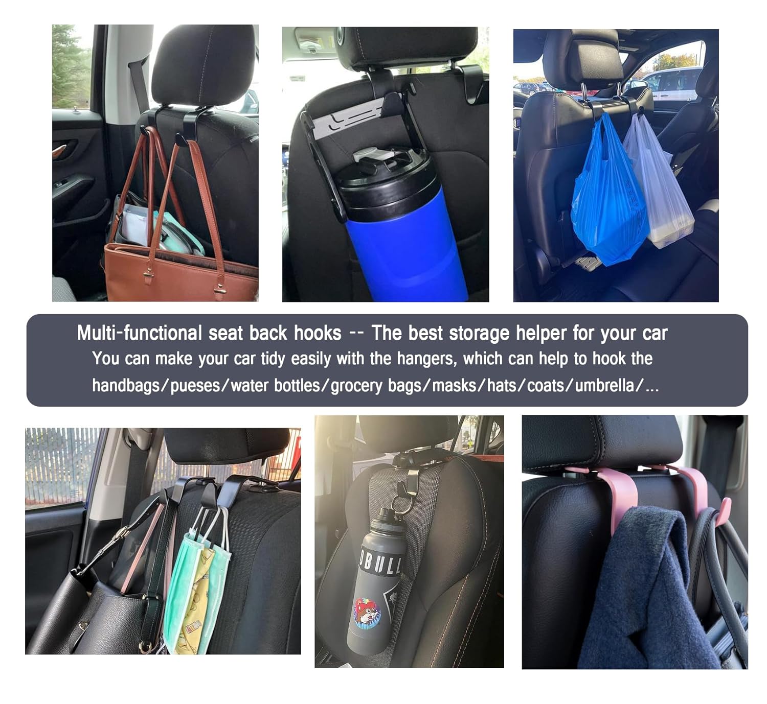 Car Seat Headrest Hook 4 Pack