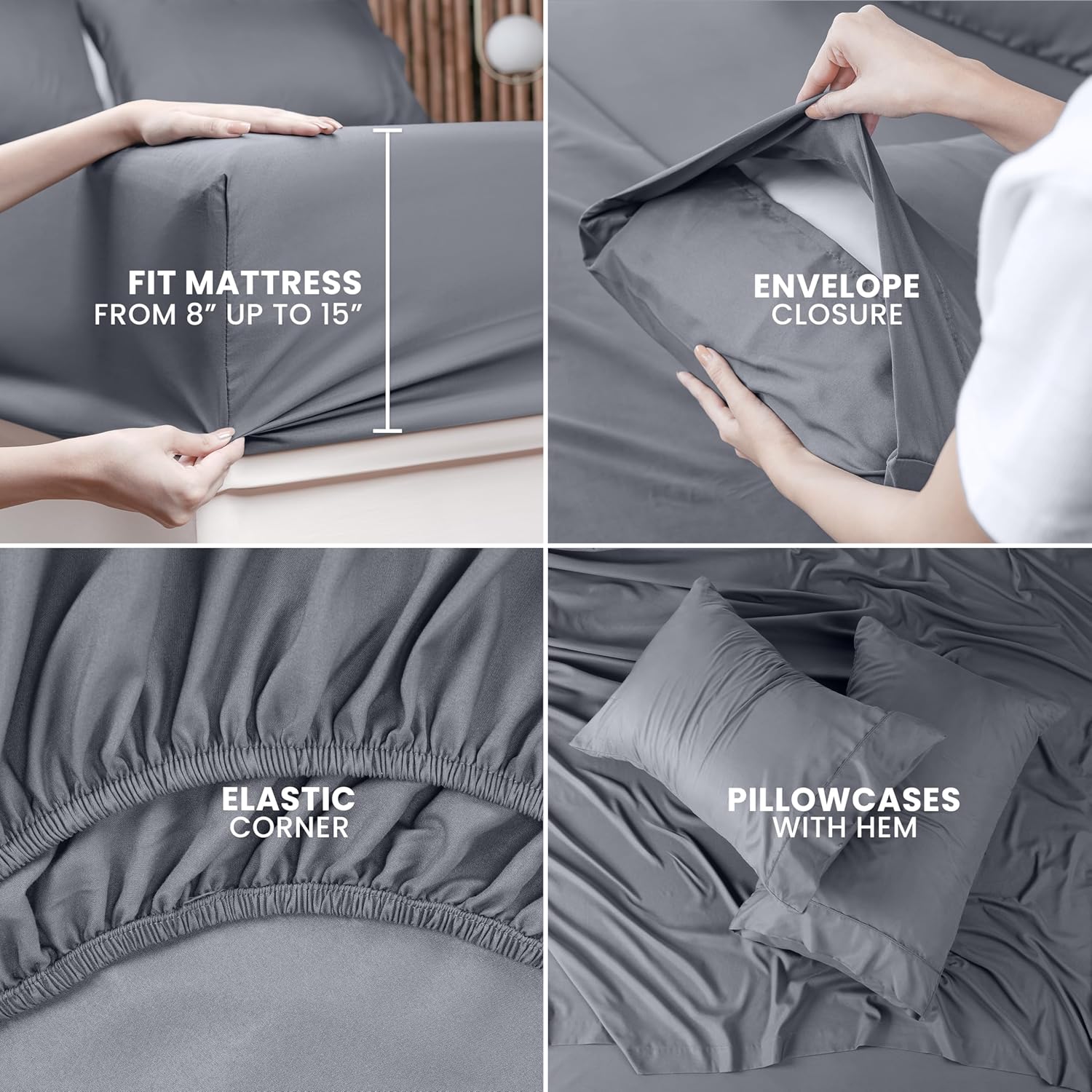Bedding Queen Sheet Set – 4 PCs