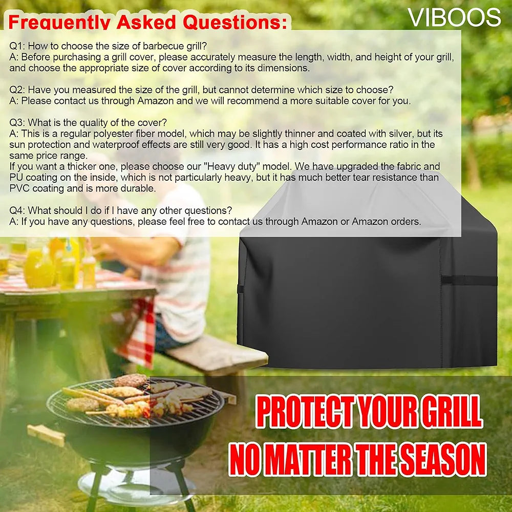 BBQ Gas Grill Cover for Outdoor, 58 In