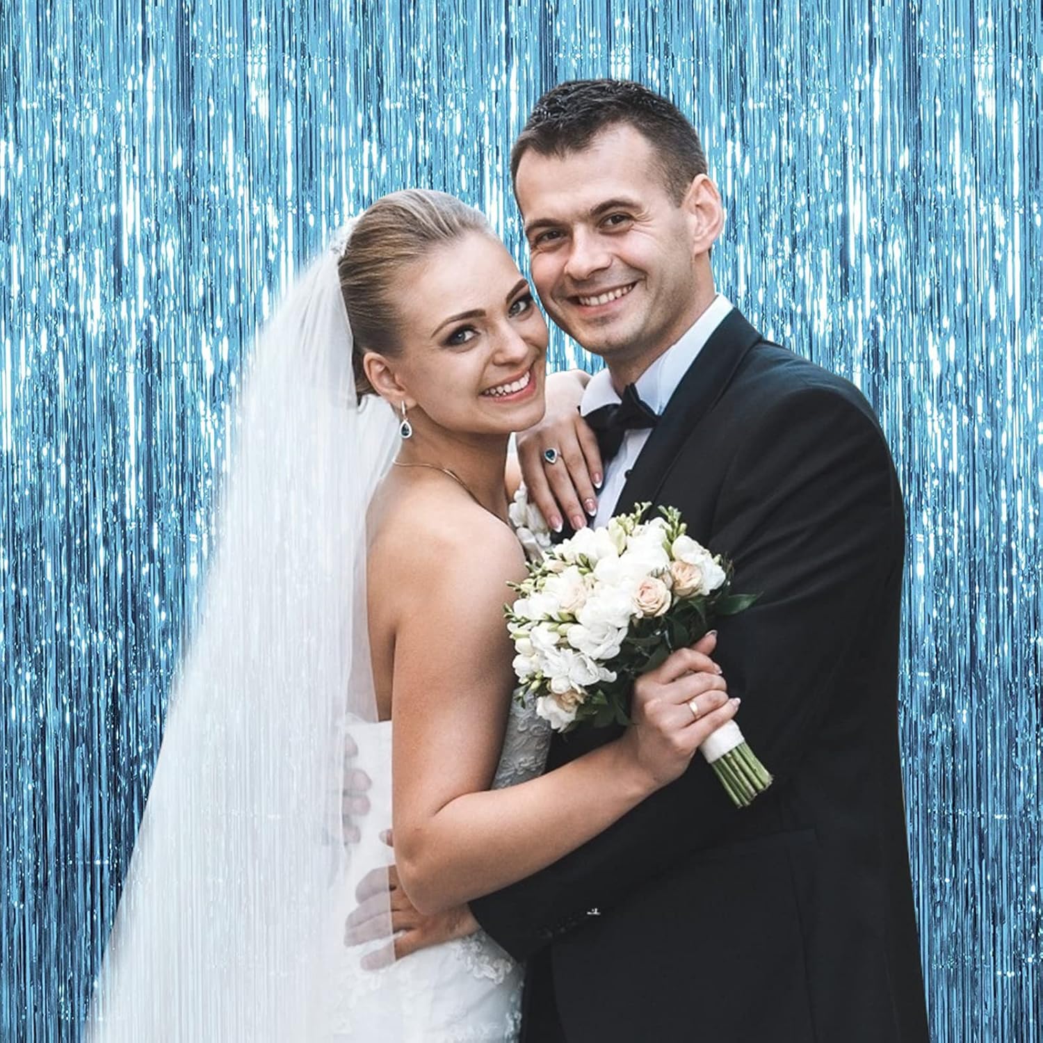 Blue Curtain Backdrop, 2 Pack