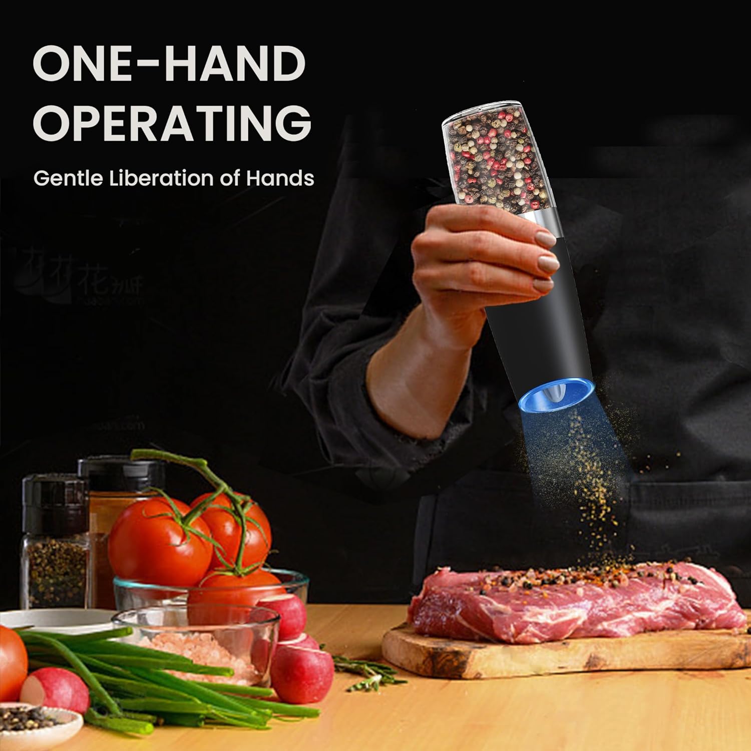 Electric Salt and Pepper Grinder Set