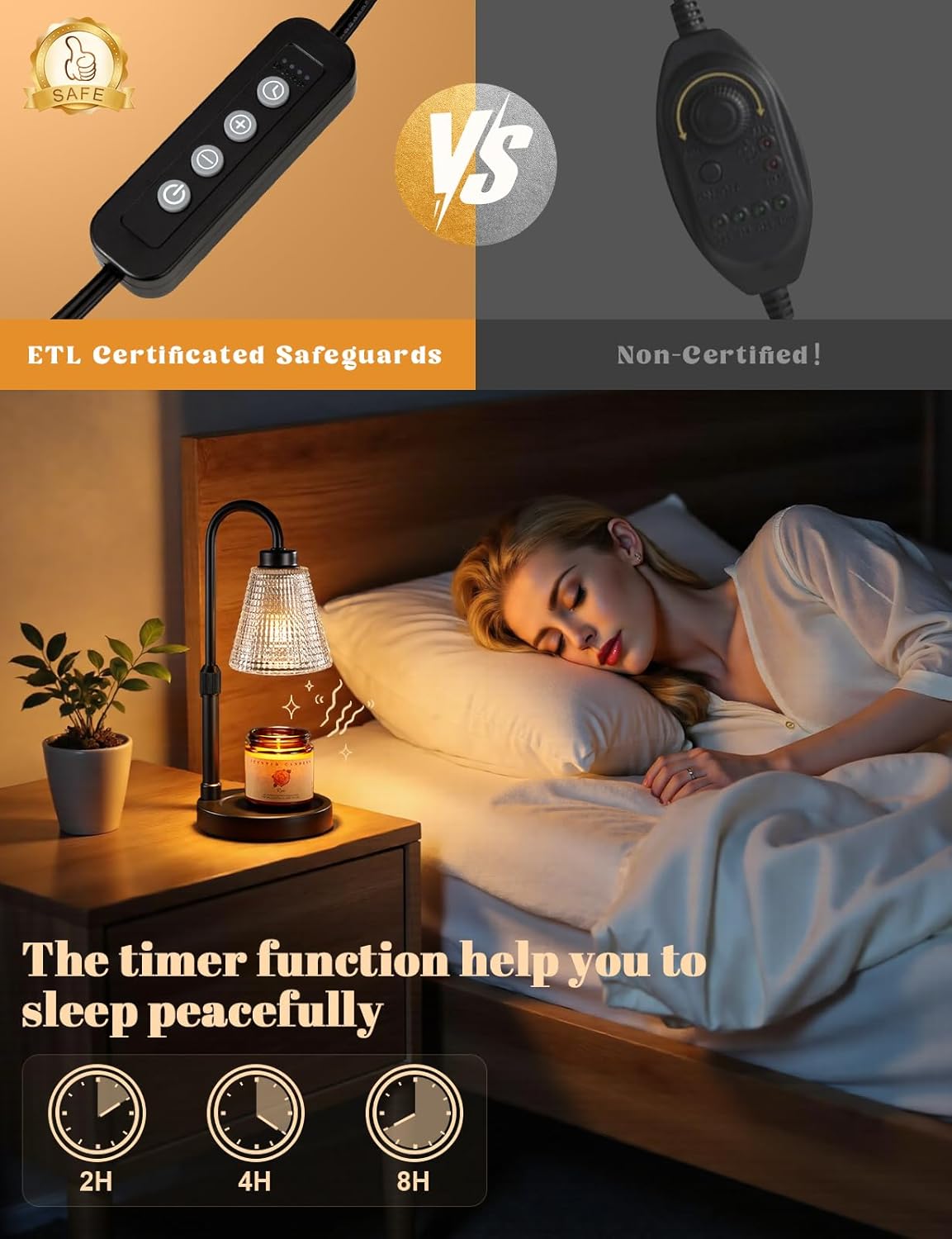 Candle Warmer Lamp with Timer