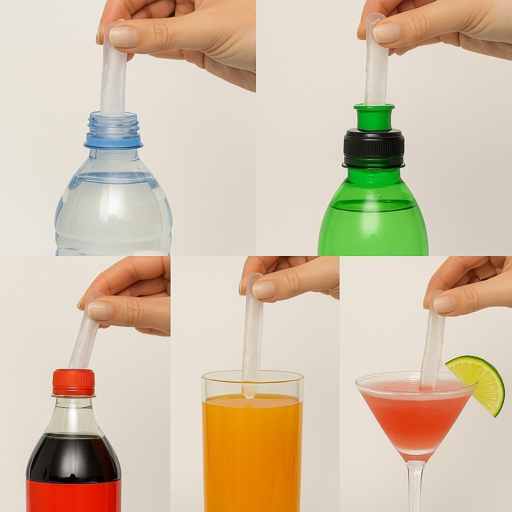 3 Pack Silicone Ice Stick Cube Trays with Free Cactus Kitchen Sink Strainer