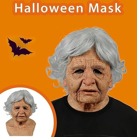 Halloween Realistic Old Man Mask